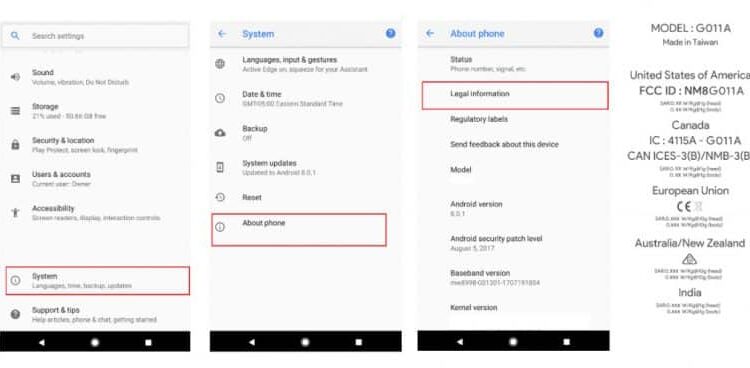 Google Pixel XL 2 FCC approval