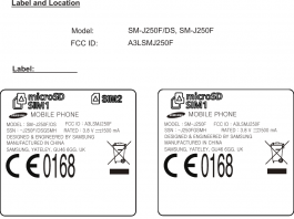 Samsung Galaxy J2 Pro (2017) FCC