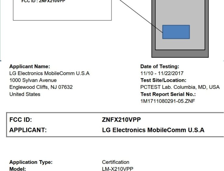 LG LM-X210VPP LG Zone 4 FCC