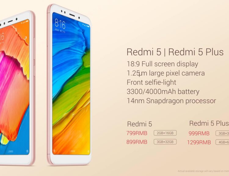 Xiaomi Redmi 5 and Xiaomi Redmi 5 Plus