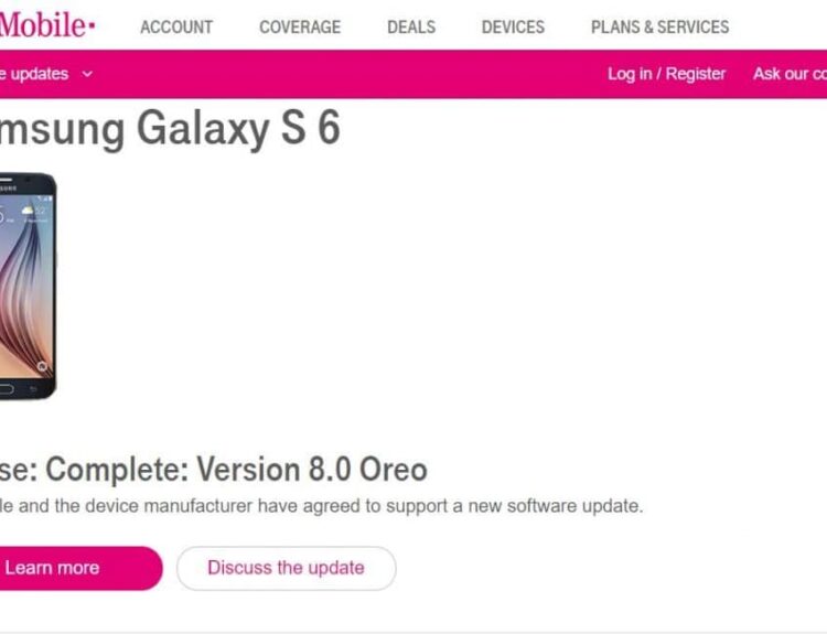 Samsung Galaxy S6 Oreo update