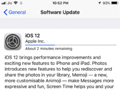 iOS 12 update