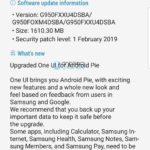 Samsung Galaxy S8 Android ( Pie OneUI update