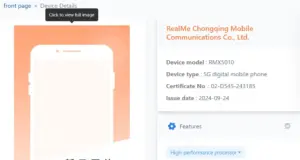 Realme GT 7 Pro RMX5010 TENAA