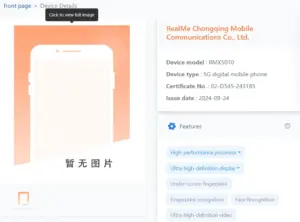 Realme GT 7 Pro RMX5010 TENAA